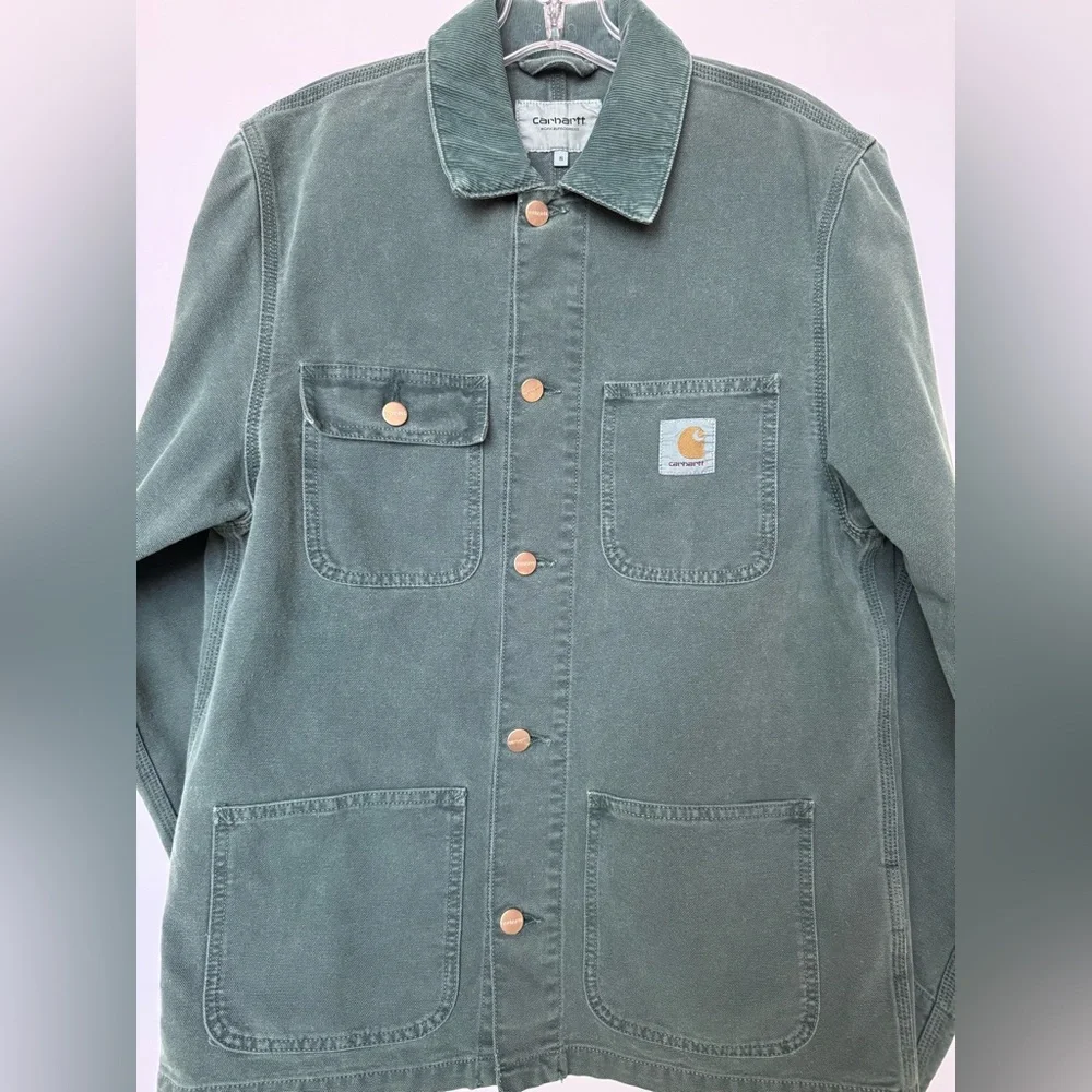 Vintage Carhartt Work In Progress Green Michigan Coat Men’s Size S - Picture 2 of 12